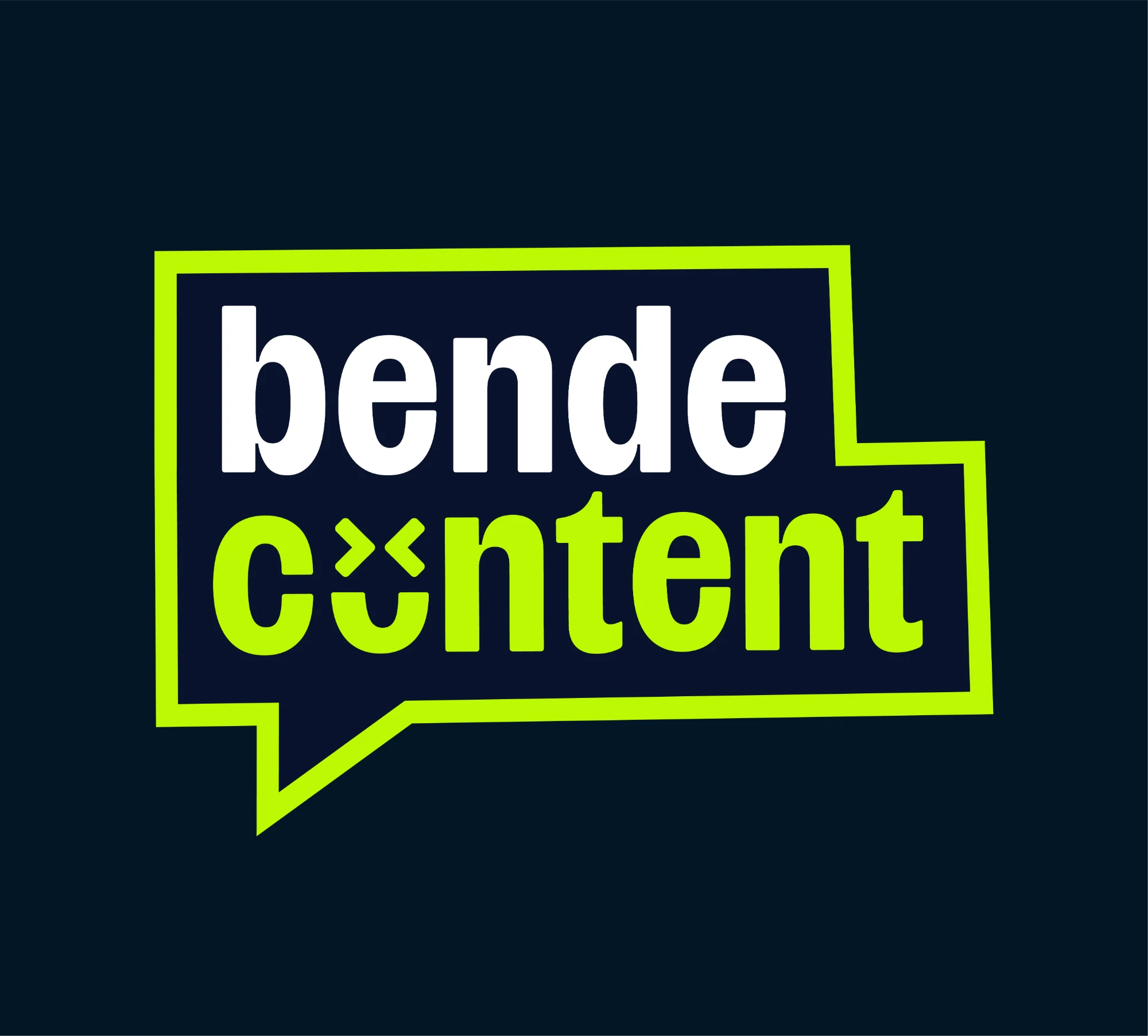 Logo van Bende Content op navy